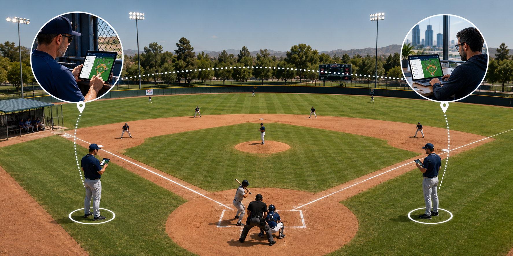 Live sync between coaches in Dugout Master